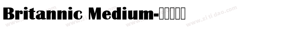 Britannic Medium字体转换